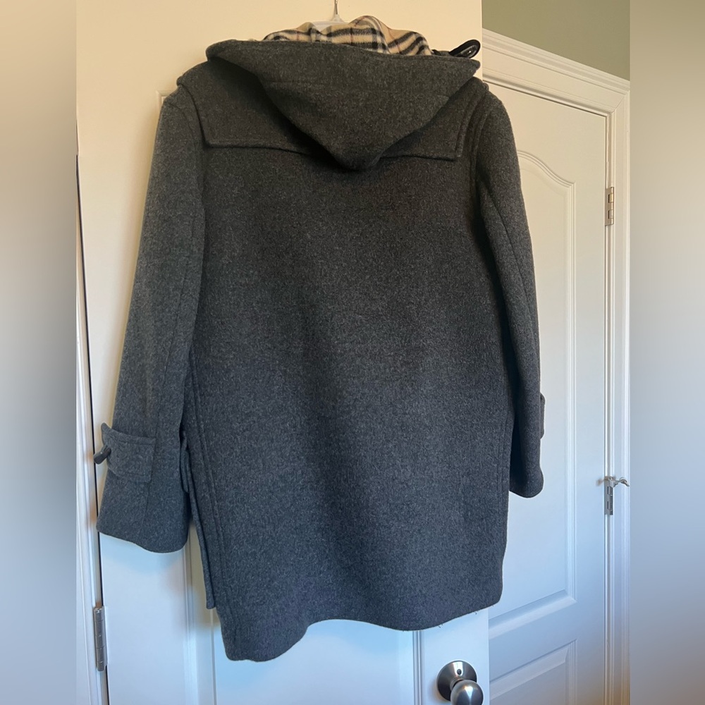 Burberry London Womens Hoodie Peacoat Jacket Sz 10 Nova Check Lining - Picture 2 of 9